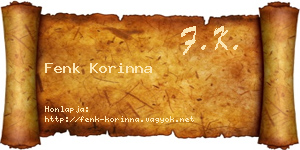 Fenk Korinna névjegykártya