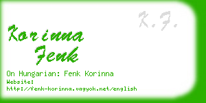 korinna fenk business card